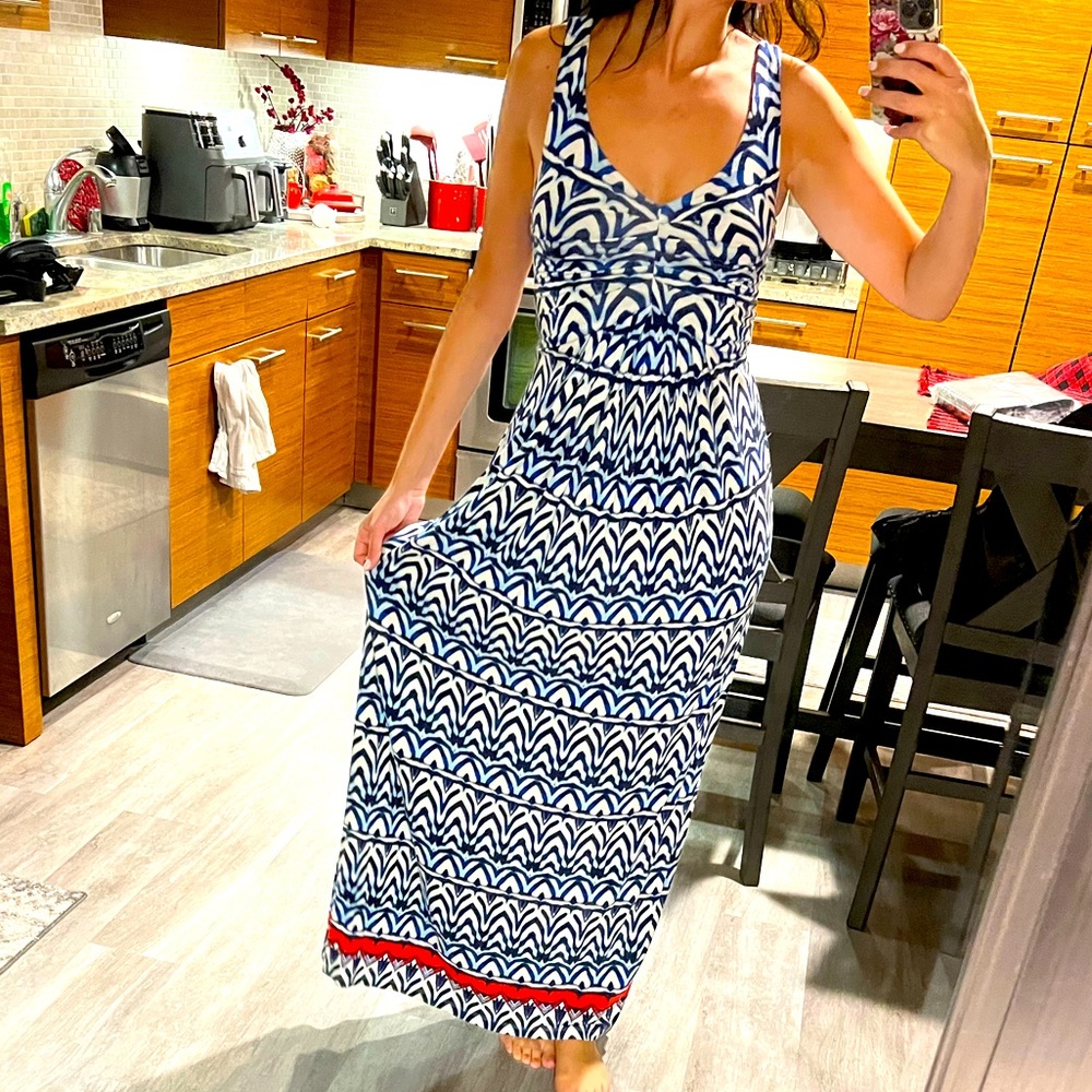 Tart collections maxi dress blue white red small